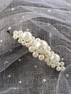 Faux Pearl Hair Clip Beaded Metal Slide In Hair Clip