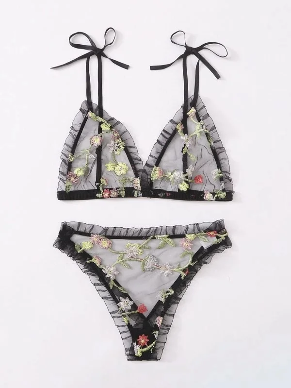 Uveng Sex Lingerie Sexy Women's Slings Mesh Print Lingerie Lingerie Lingerie