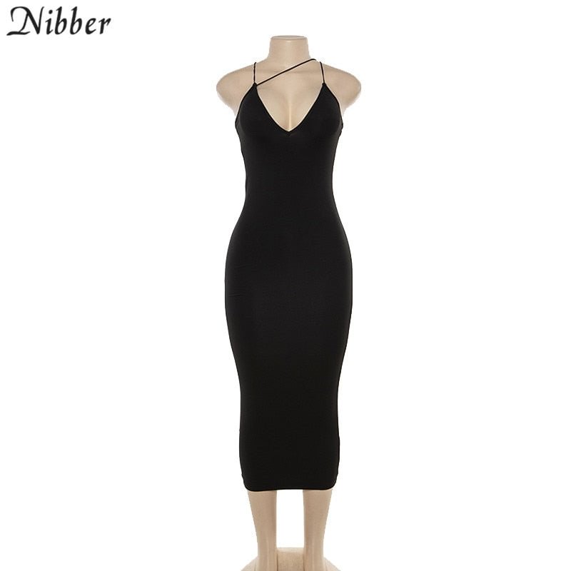 Nibber neon sexy club party night midi dresses women 2019 Elegant lace up Basic bodycon dresses mujer V-neck pures tretch dress