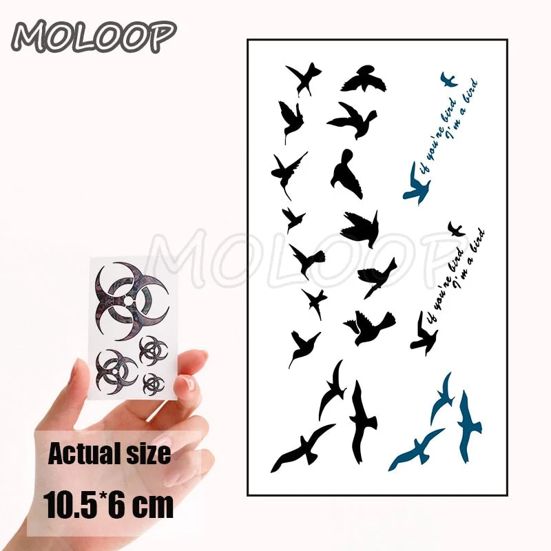 Tattoo Sticker Little Half Face Cat Element Small Animal Flower Water Transfer Temporary Fake Body Art Tatoo for Kid Girl Boy