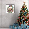 >SALE<5D DIY Partial Special Shaped Drill Diamond Painting Wreath Hedgehog Kit 30x30cm