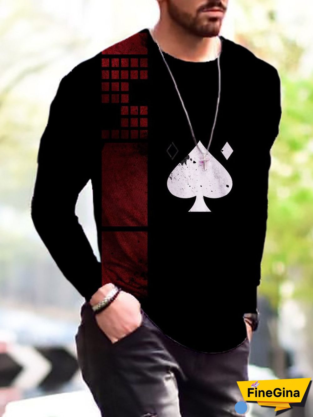 Cotton Long Sleeve Casual T-shirt