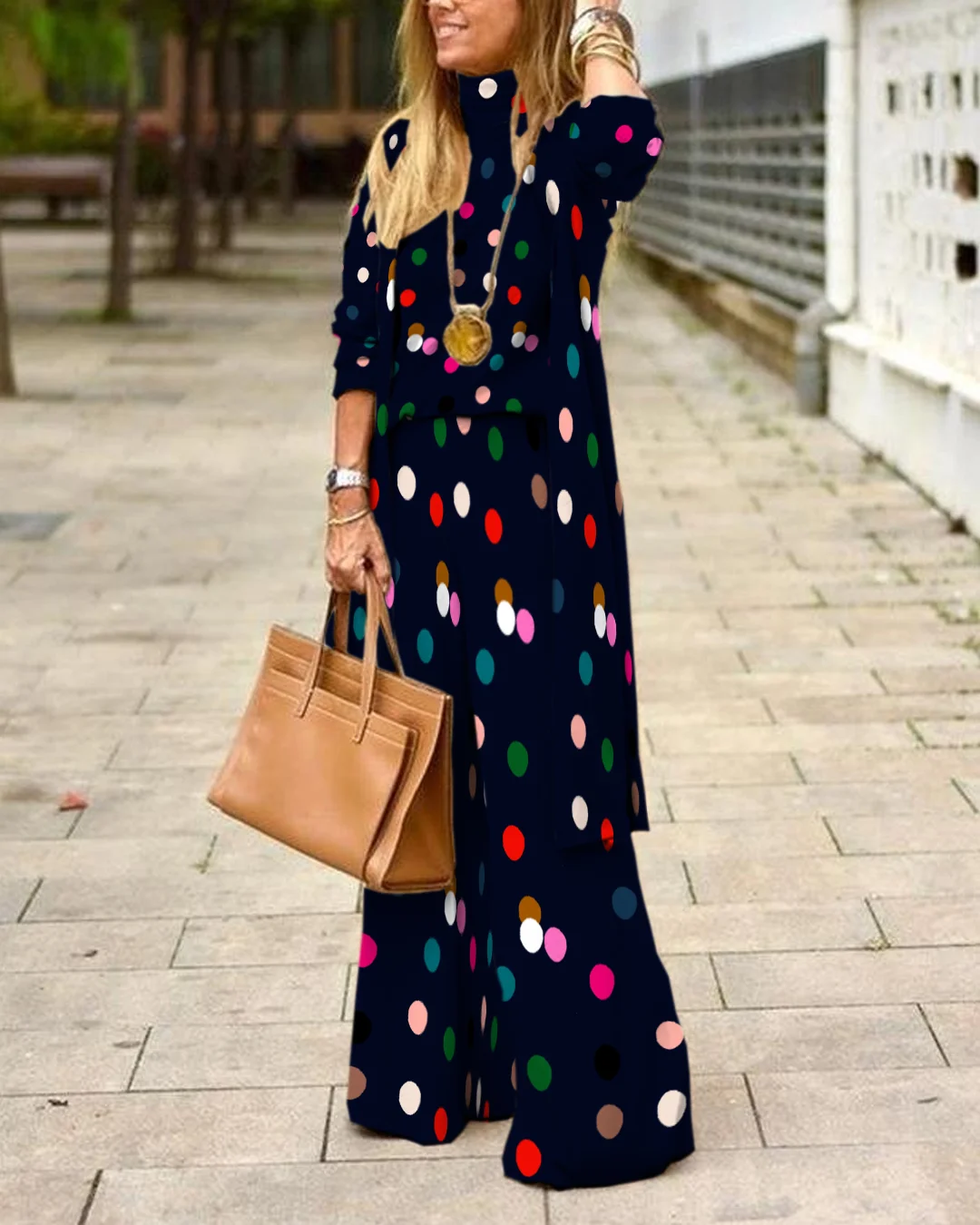 Herringbone Sweater Three-Piece Suit 40a9