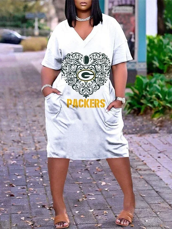 Green Bay Packers
Limited Edition V-neck Casual Pocket Dress