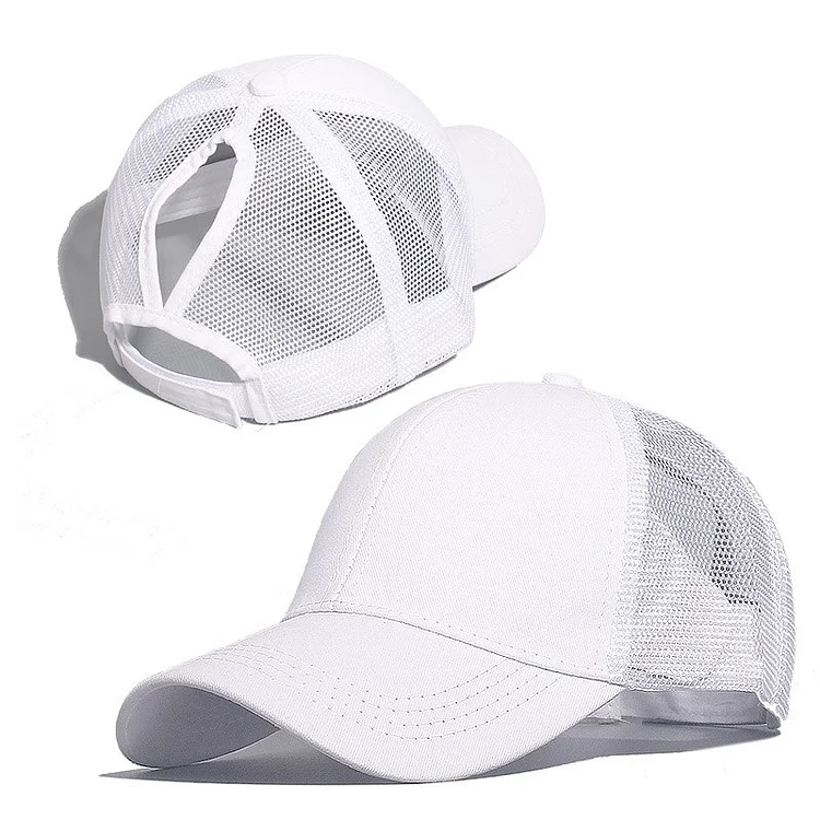 Spring and summerponytail baseball cap female adjustable black pink net cap hip hop boy girl casual cap