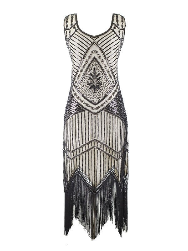 1920s Flapper Dresses Sequined Fringes Great Gatsby Costume Women Prom Dress Costume Novameme