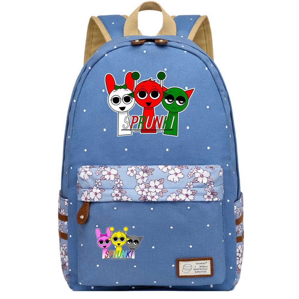 Mayoulove Sprunki Backpack Lightweight Design with Multiple Pockets for School Use-Mayoulove