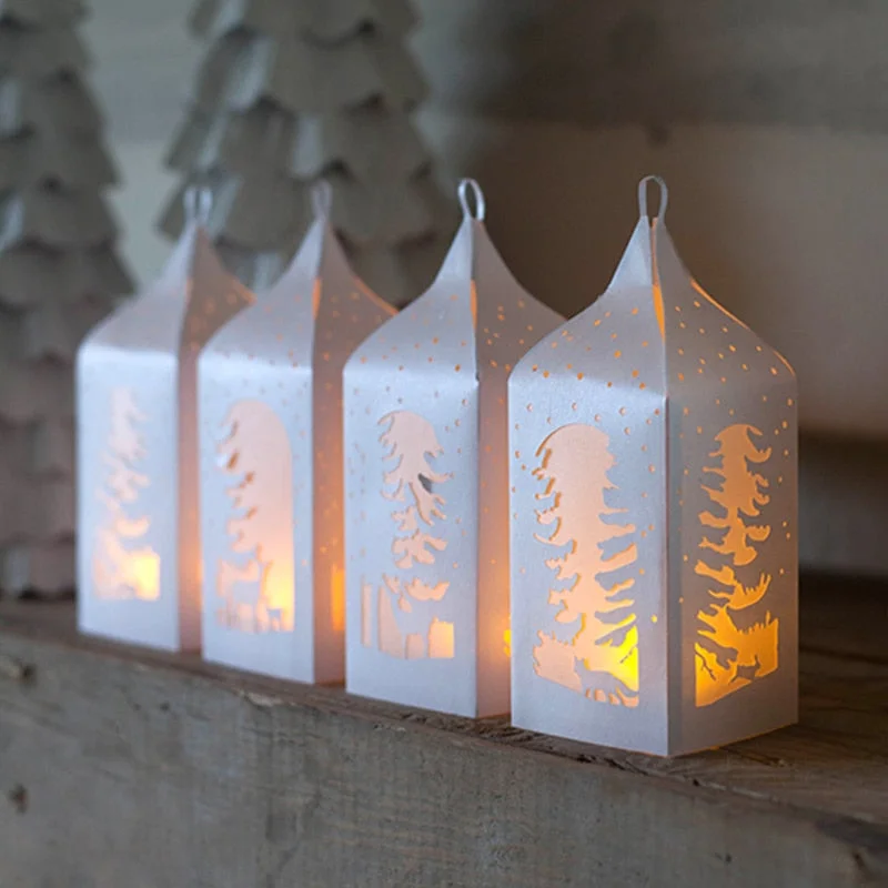 Christmas Lantern Scrapbooking Metal Cutting Dies New tree deer Craft Dies Cut for DIY Paper Card Making stamps and dies