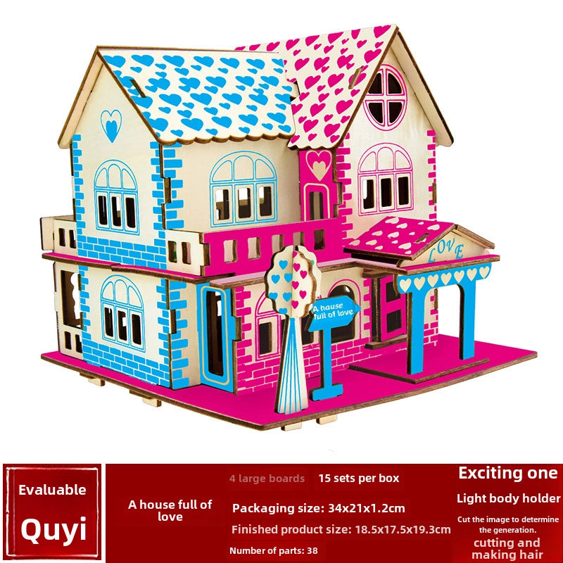 Stall Supply Children’s Wooden 3D Puzzle Adult Puzzle Christmas Building Handmade Educational Model Toy