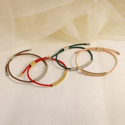Pulsera Correa de muñeca con grabado de texto personalizado y ajustable