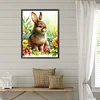 Diamond Painting-DIY Full Round Drill Flowering Rabbit(40*50CM)