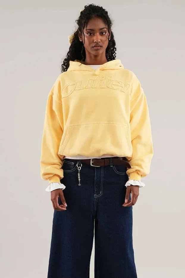 Solid 3D Letter Casual Longsleeve Hoodie