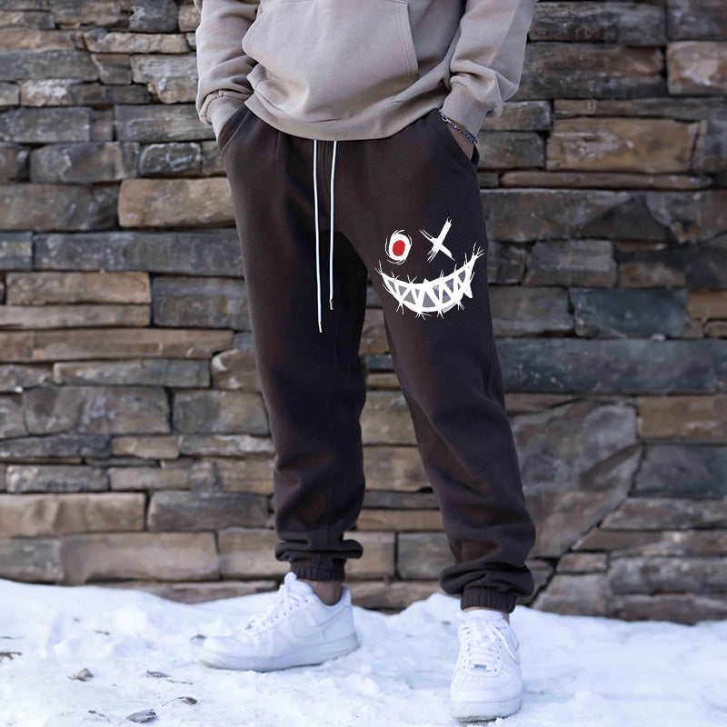 Evil Emoji Graphic Print Joggers Ⅱ