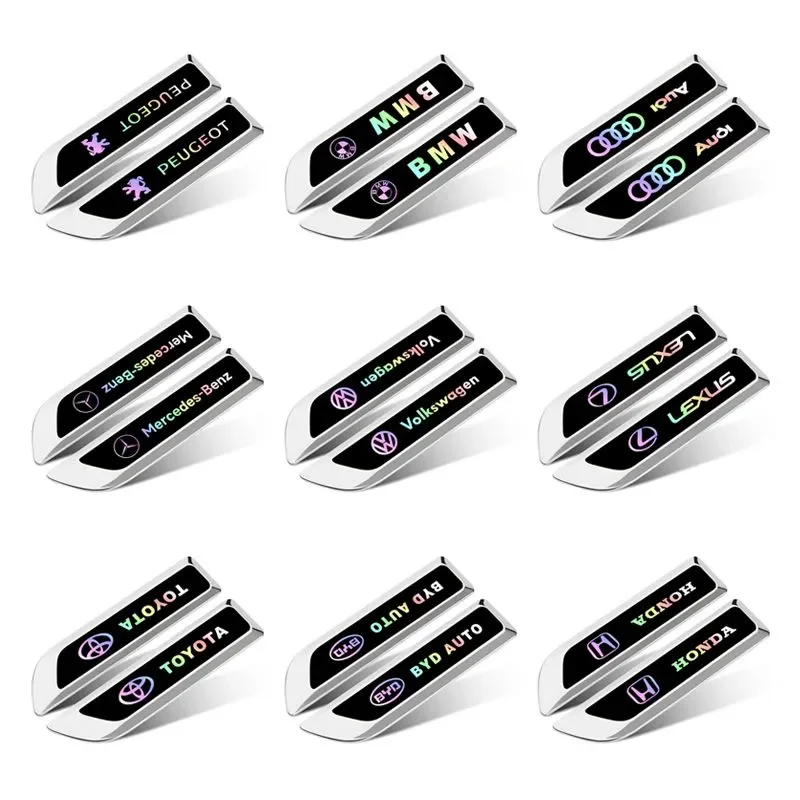 Blade fender metal colorful reflective car side sticker
