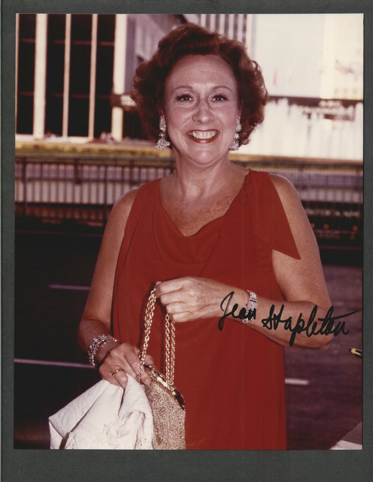 Jean Stapleton- Signed Autograph Color 8x10 Photo Poster painting - All in the Family - Edith