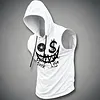 Men's Street-Style Printed Sleeveless Hooded Tank Top by Inlyline
