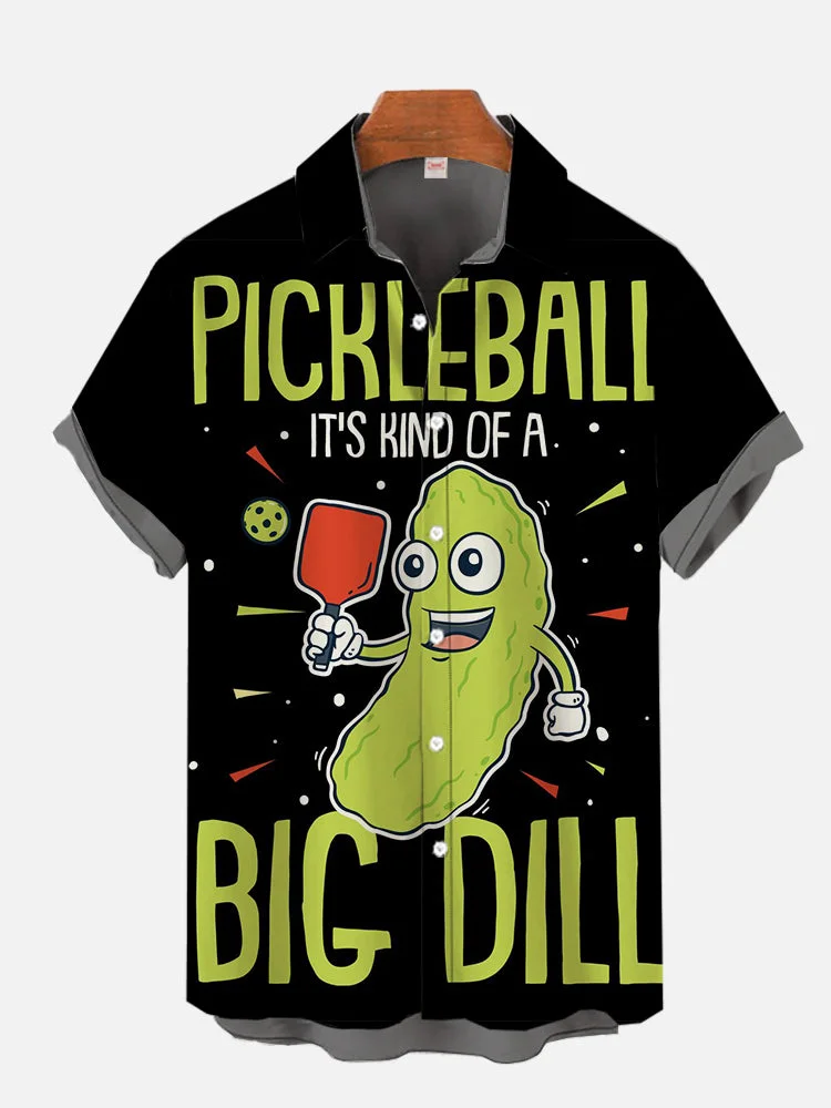 Sports Theme Funny Pickleball It's Kind Of A Big Dill Printing Short Sleeve Shirt