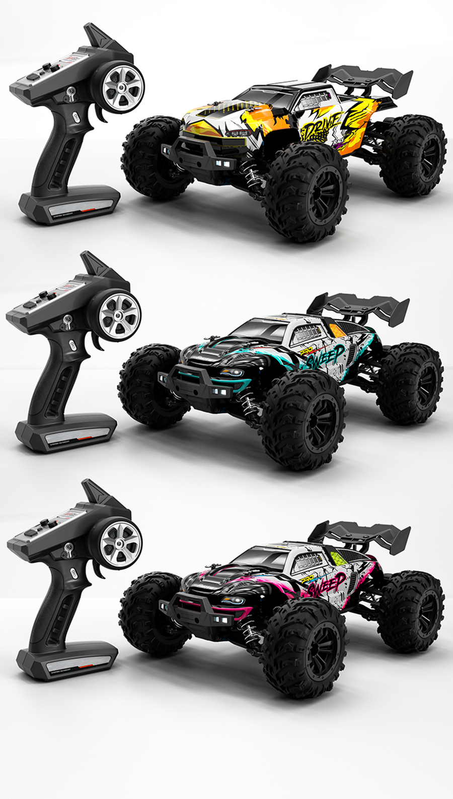 Tegooe 116 Scale High Speed RC Off-Road Racing Truck - 4WD Remote Control Toy