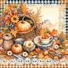 (Multistyle) Automne Citrouille Feuilles Mortes-Perceuse Ronde Peinture Diamant-40*40CM