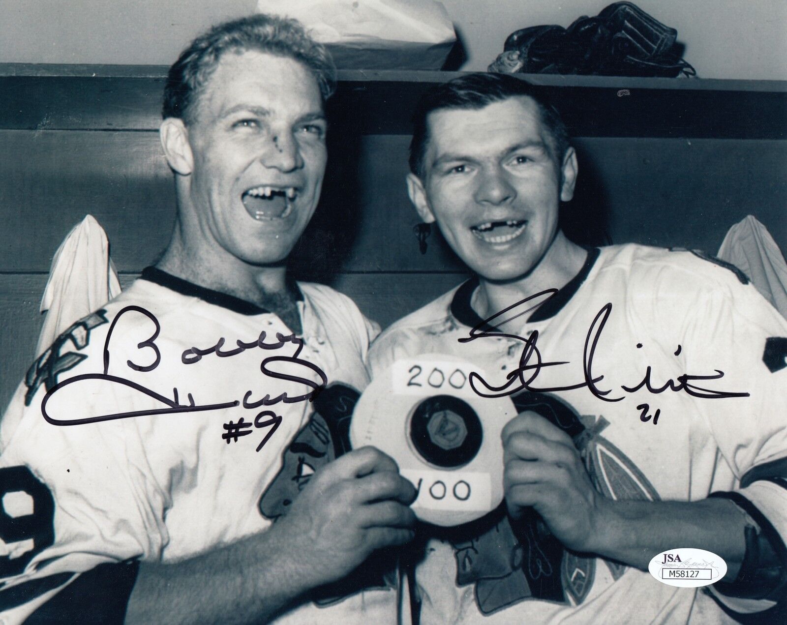 Bobby Hull Stan Mikita #0 8x10 Signed Photo Poster painting W/JSA Chicago Blackhawks 042218