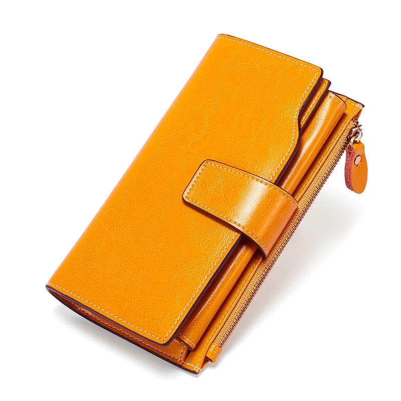 Leather Anti-theft Brush Ladies Wallet Long