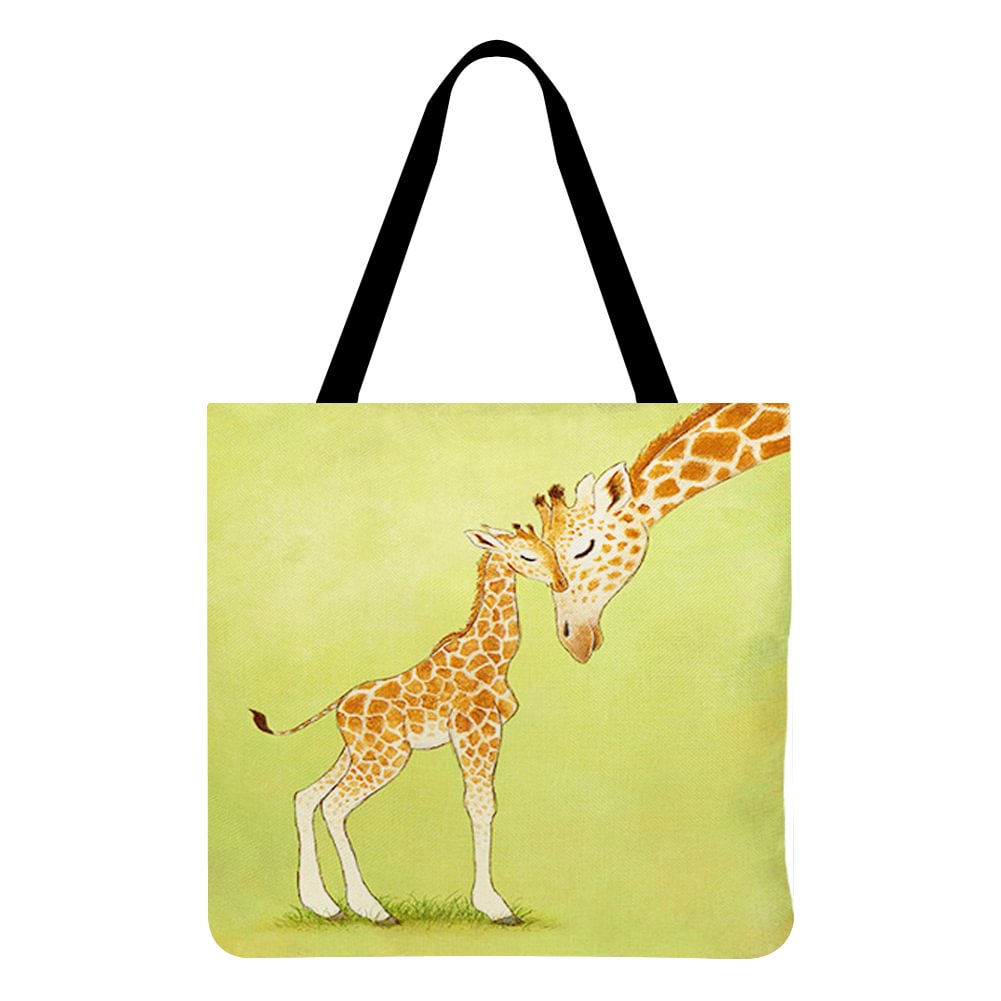 Linen Tote Bag-Giraffe