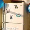 4PCS 2D/Flat Acrylic DIY Diamond Art Fridge Magnet Kit French Bulldog Design DIY Art Fridge Magnet Refrigerator Sticker Magnetic Diamond Art Decor Refrigerator Mailbox Home Decoration DIY Crafts