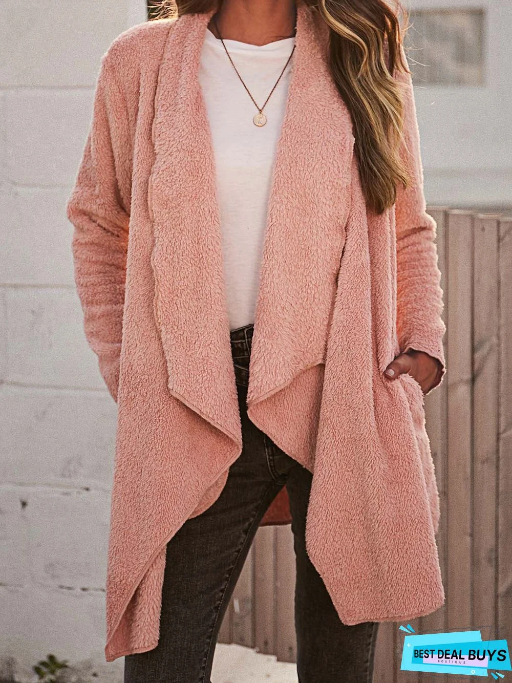 Cotton-Blend Boho Long Sleeve Knit coat