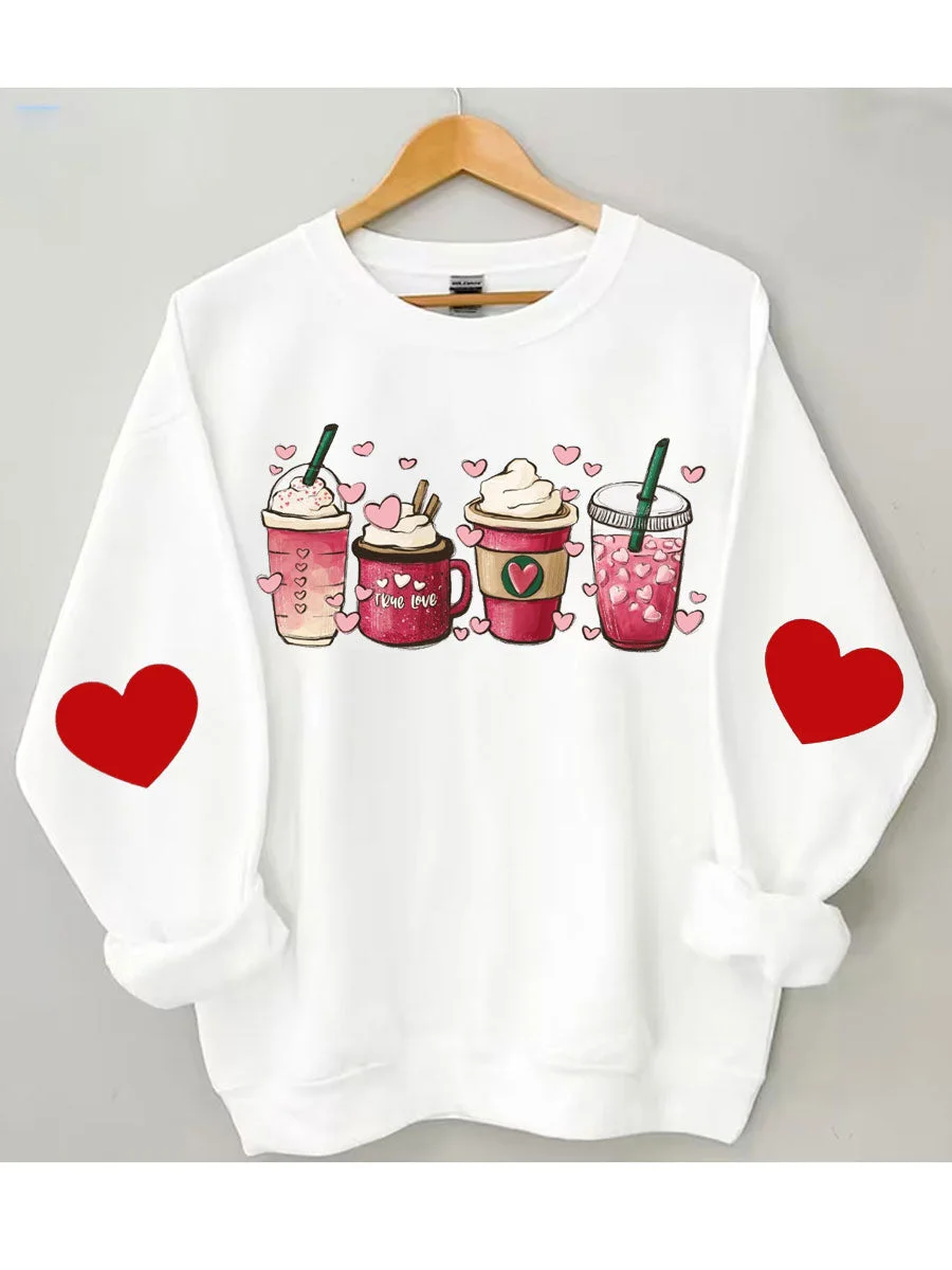 Valentine Coffee Heart Sweatshirt