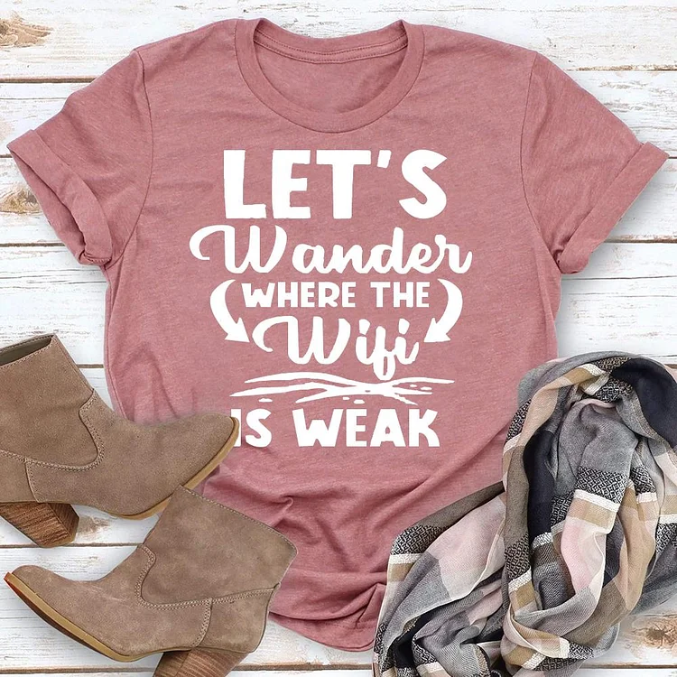 Let's wander Hiking T-shirt Tee-04632-Annaletters