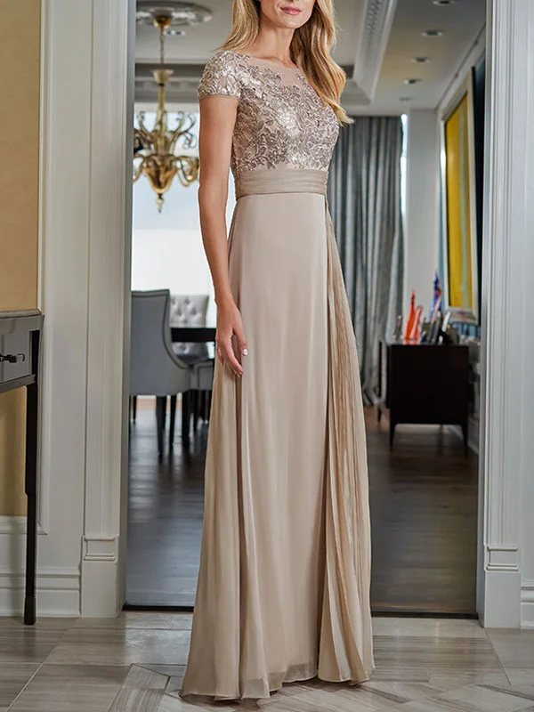 Temperament high-end short-sleeved ladies wedding dress