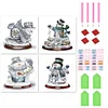 Mid-year Promotion 4Pcs/set Diamond Painting-DIY Full Round Drill Christmas Snowman(30*30cm)