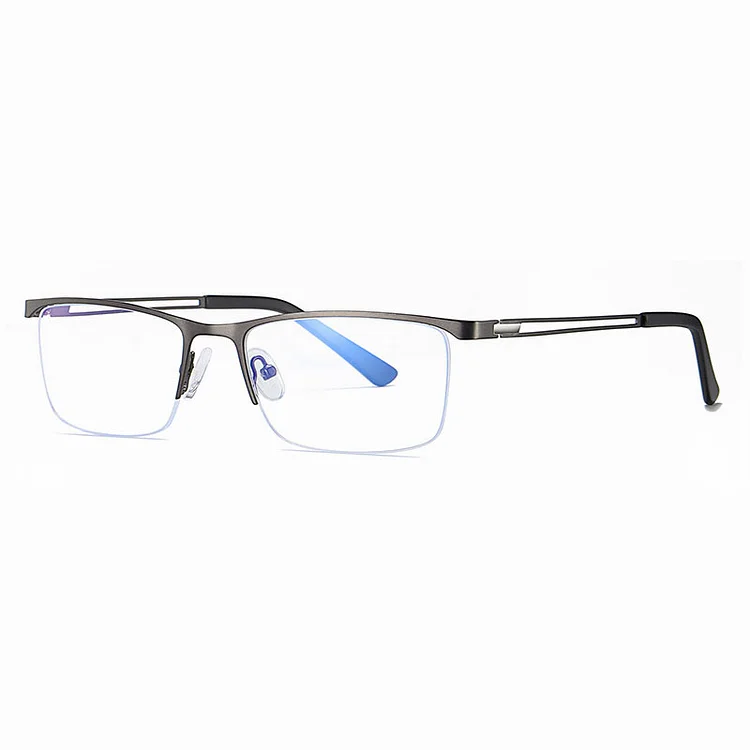 Glasses For Man Half Rim Metal Frame Eyewears New Arrival Business Style Anti-blue Light Computer Glasses Optical Spectacles