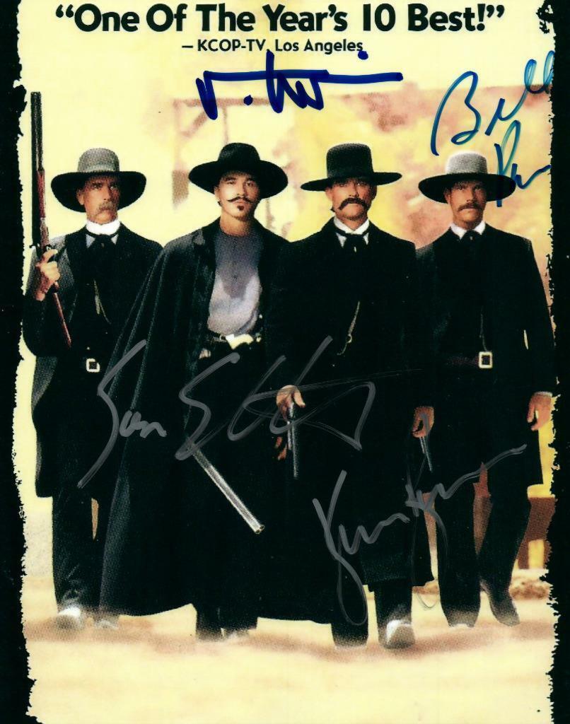 Tombstone Cast Val Kilmer +3 autographed 8x10 Picture Photo Poster painting signed Pic with COA