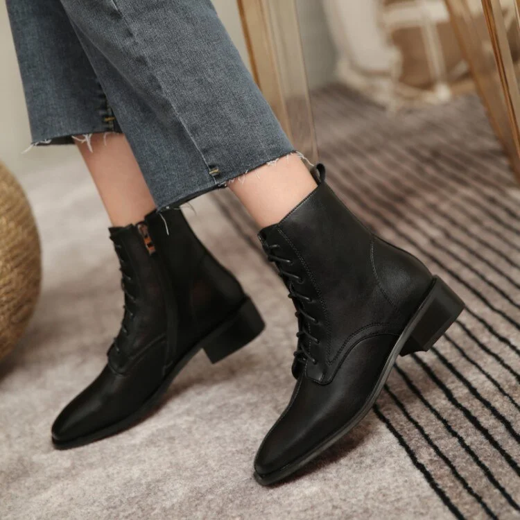 Women Boots Retro Chelsea Boots Women Shoes 2021 Winter Fashion Women ANKLE Boots Genuine Leather  Female Square Heel Leather