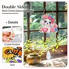 2pcs Flower Dog Diamond Painting Double-sided Crystal Window Suncatcher Craft Set Birthday Gifts Home Garden Decor Hanging Kit