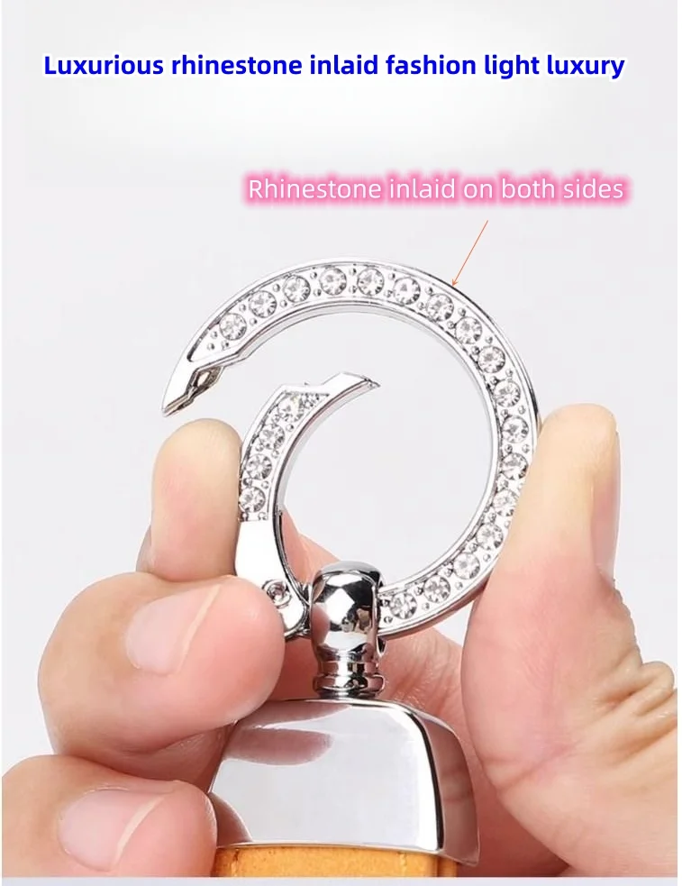Light luxury rotating pendant men's and women's high-end car key chain