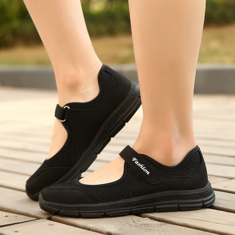 Women's Sneakers Breathable Mesh Walking Ladies Flat Shoes Woman White Sneakers For Women Vulcanize Female Shoes Zapatos Mujer 102-1