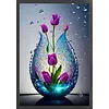 Water Drop Flowers-11CT Stamped Cross Stitch 40*60cm  tapestrymarket