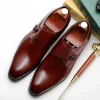 Mens Casual Dress Shoes With Side Buckle