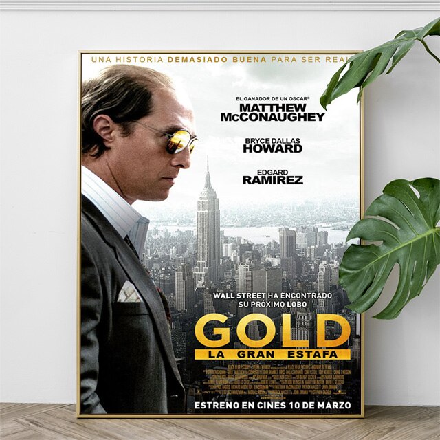 Gold Survival Thriller Film Poster Movie Wall Art Print Picture Home Decor Video Room Cinema Canvas Painting