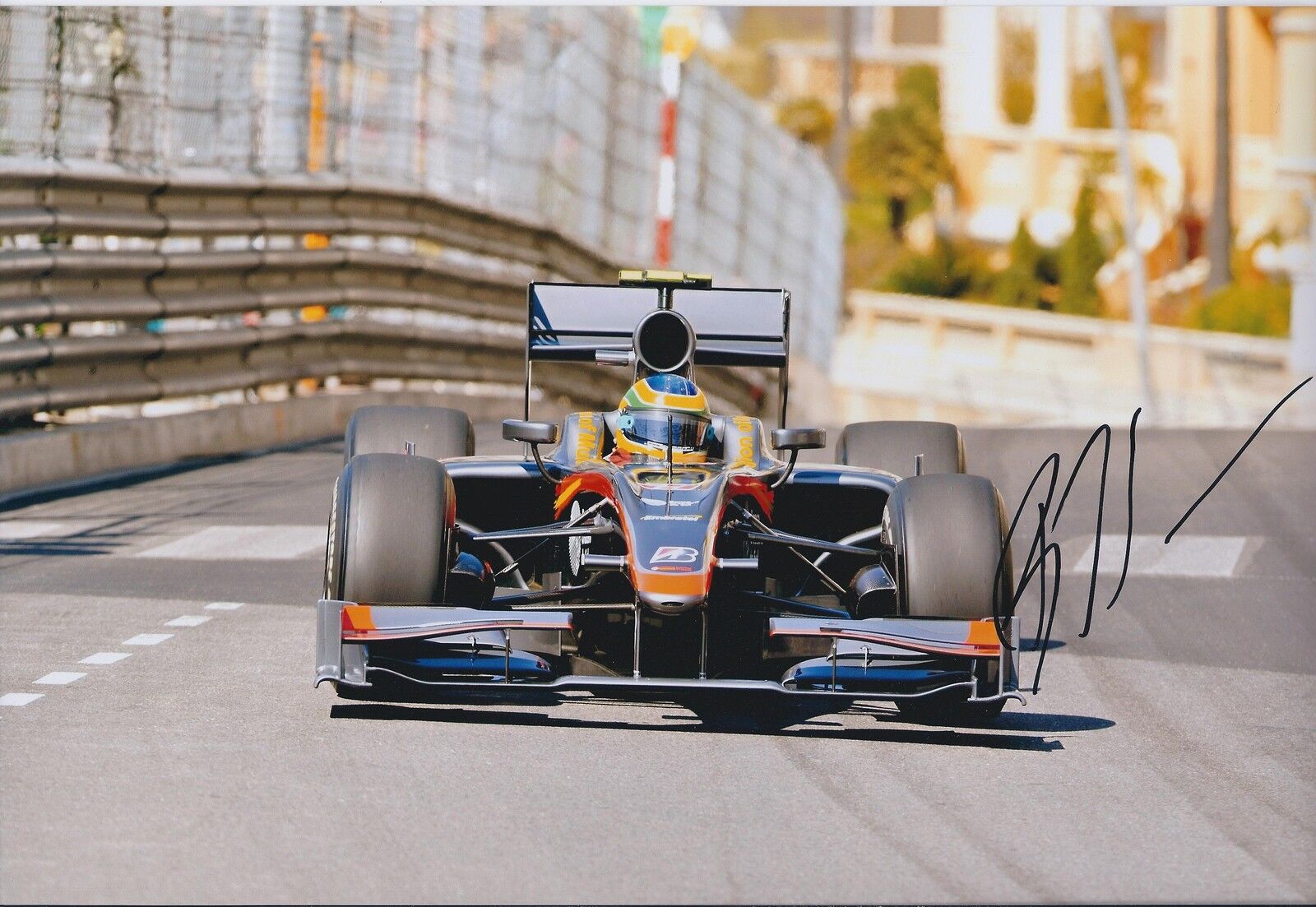 Bruno SENNA SIGNED MONACO Monte Carlo Rare 12x8 Photo Poster painting AFTAL COA Autograph