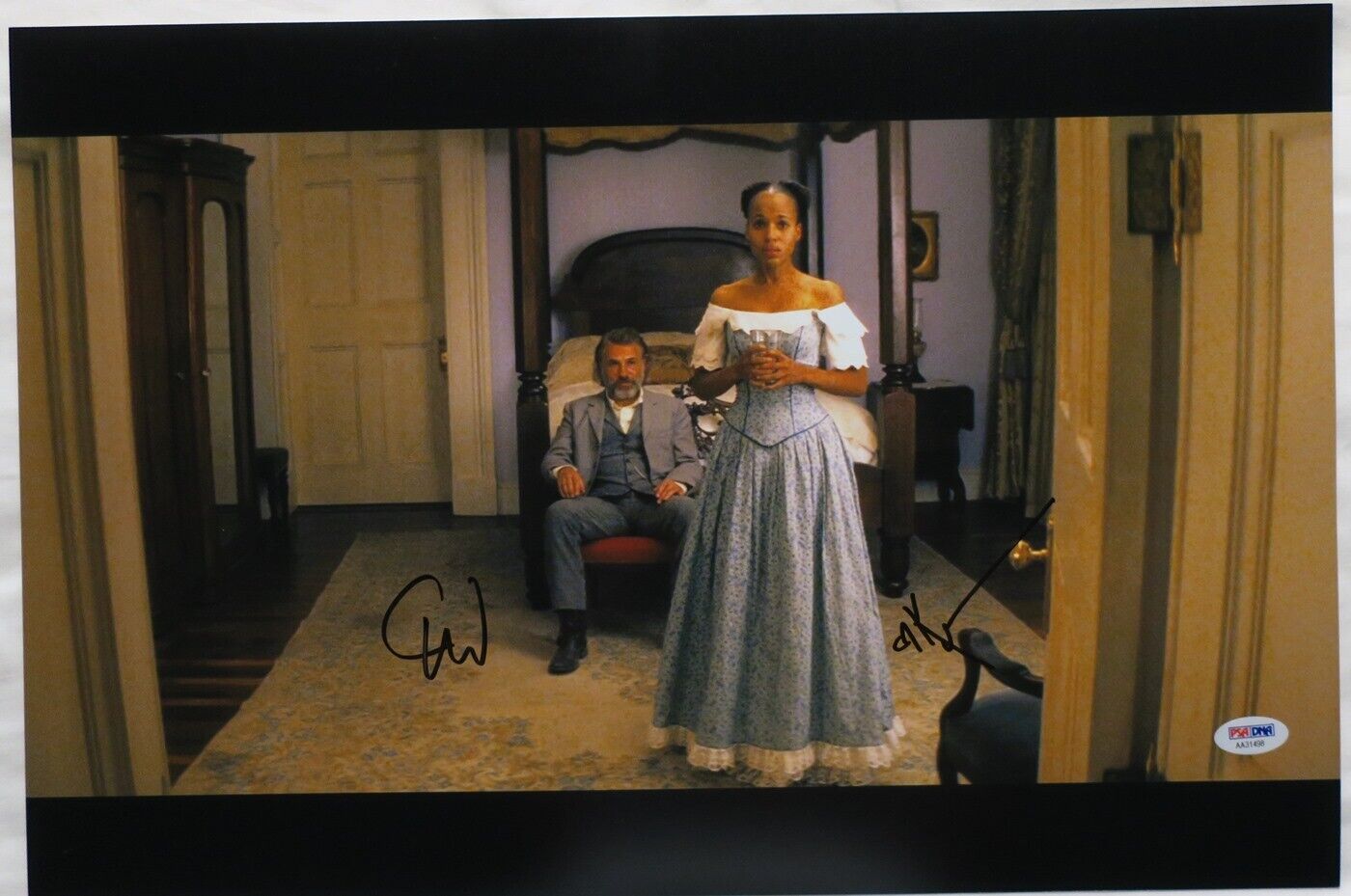 Christoph Waltz/Kerry Washington Signed Django Auto 12x18 Photo Poster painting PSA/DNA #AA31498