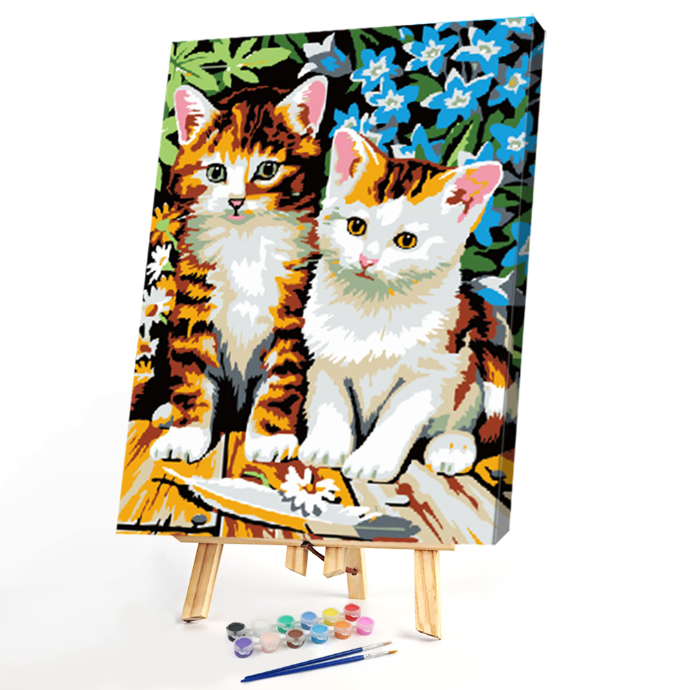 

40x50cm - Paint By Numbers Two Cats, 501 Original