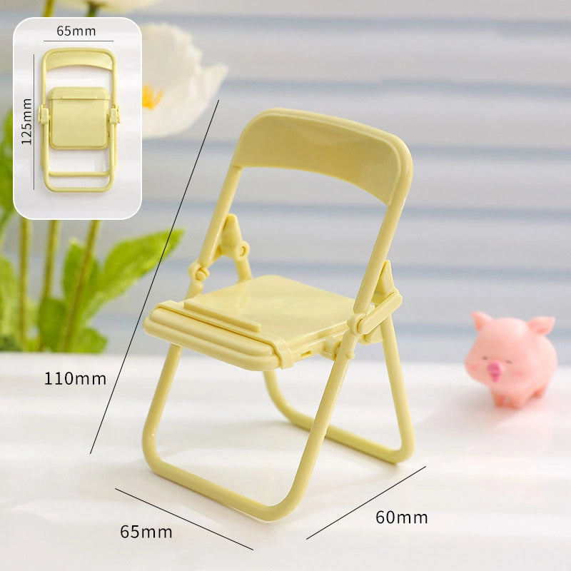 Cartoon Simple Folding Girl Heart Mobile Phone Stand Tablet Watch Live Broadcast Simple And Portable Photo Stand