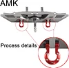 AMK Aluminum Rear Bumper with RC Trailer Hitch for 1/10 Crawler TRX4 Defender Bronco Upgrade Parts