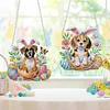 2Pcs DIY Easter Diamond Painting Hanging Pendant