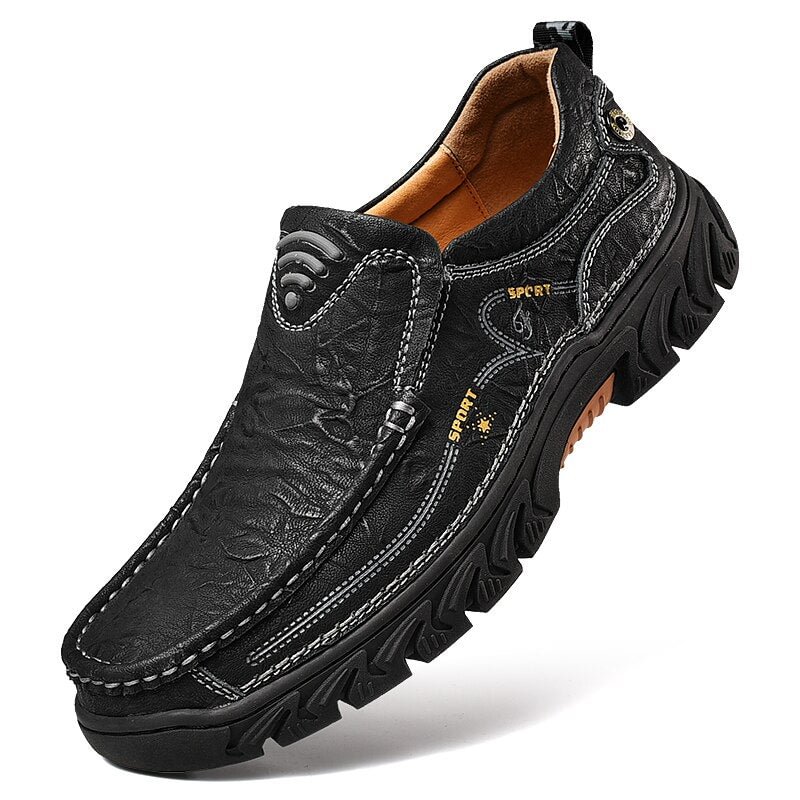 Brand Men's Casual Shoes Genuine Leather Men Shoes Outdoor Waterproof Men Loafers Comfortable Men Hiking Shoes Zapatos De Hombre