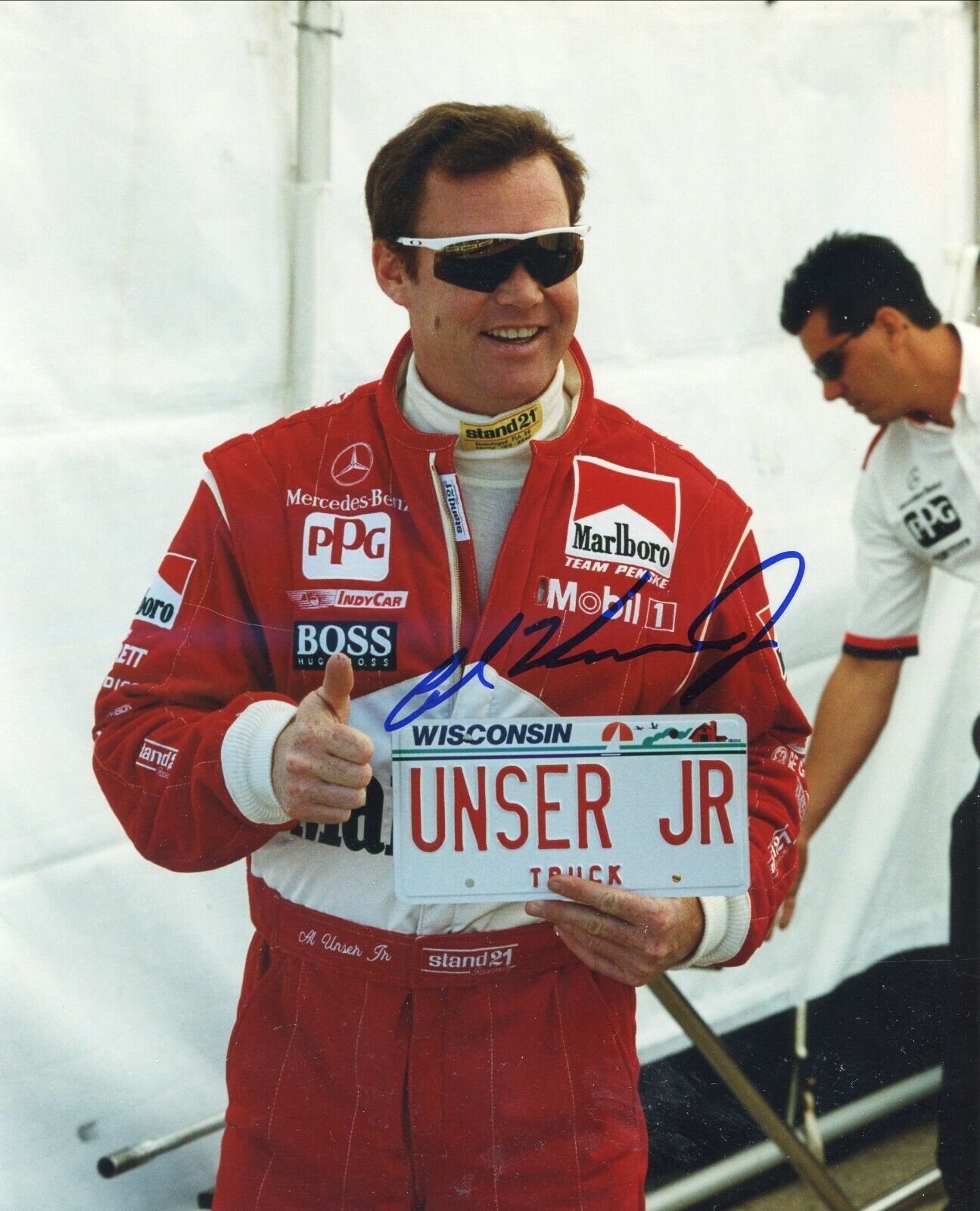 Al Unser Jr Indy 500 Champ Signed Autographed 8x10 Glossy Photo Poster painting COA