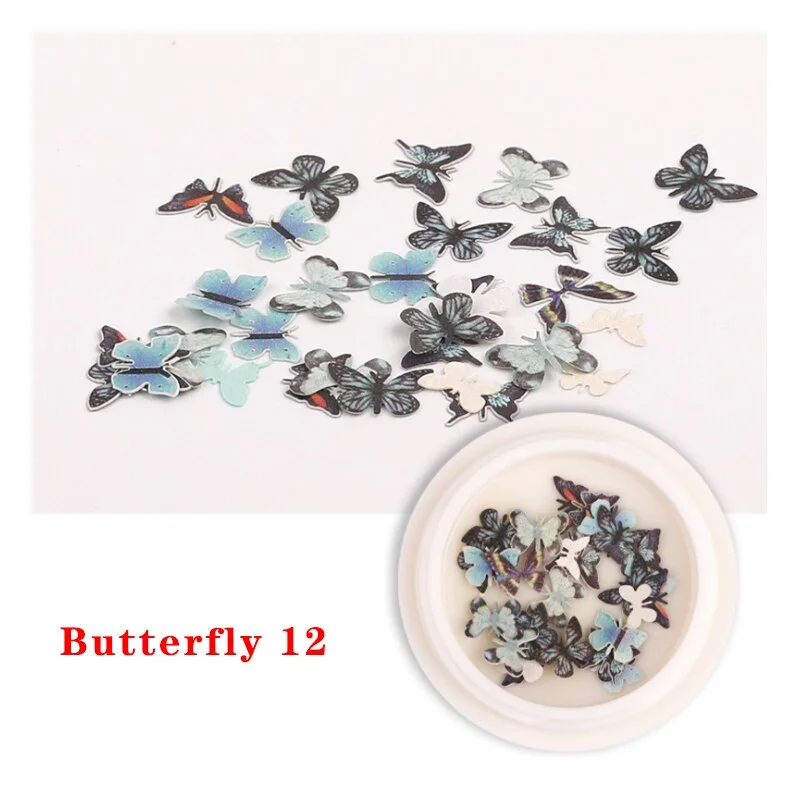 Spring Summer Flower Nail Decoration Wood Pulp Paper Mini Daisy Simulation Flower Butterfly Fashion DIY Nail Art Design Charm